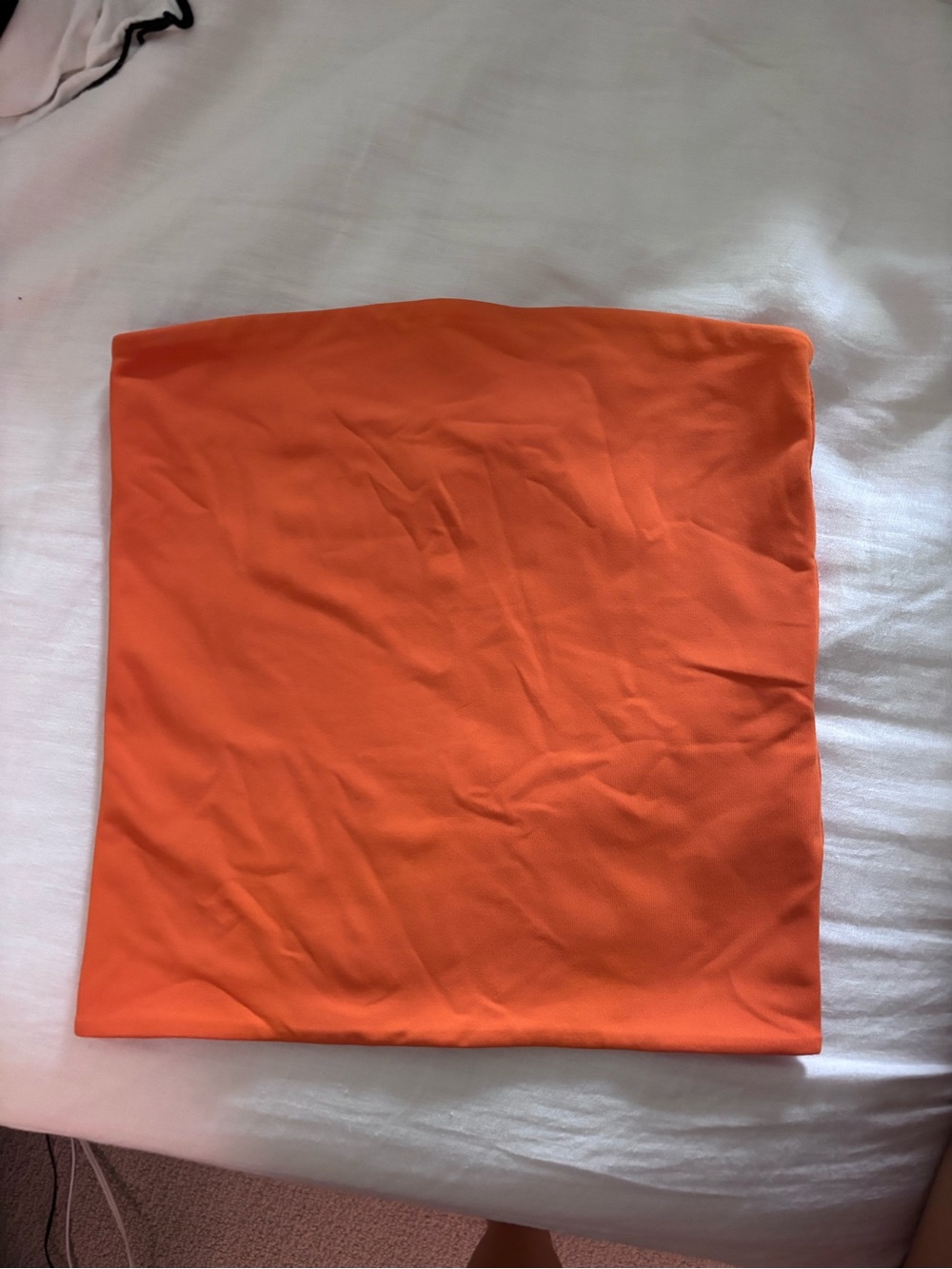 Babaton Bright Orange Strapless Contour Top